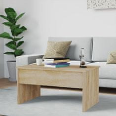Vidaxl Klubska mizica sonoma hrast 80x50,5x41,5 cm konstruiran les