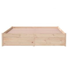 Vidaxl Posteljni okvir iz trdnega lesa 140x200 cm