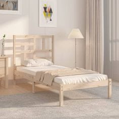 Vidaxl Posteljni okvir iz trdnega lesa 75x190 cm 2FT6