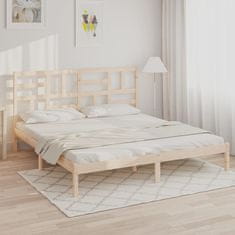 Vidaxl Posteljni okvir iz trdnega lesa 180x200 cm 6FT