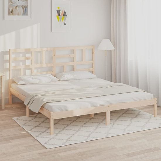 Vidaxl Posteljni okvir iz trdnega lesa 180x200 cm 6FT