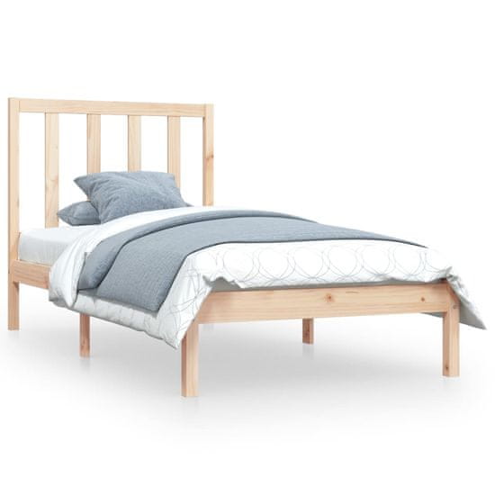 Vidaxl Posteljni okvir iz trdne borovine 90x200 cm