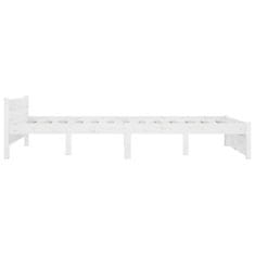 Vidaxl Posteljni okvir s predali bel 120x200 cm