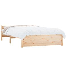 Vidaxl Posteljni okvir iz trdnega lesa 135x190 cm 4FT6
