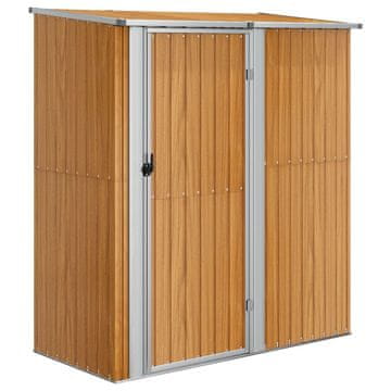 Vidaxl Vrtna lopa 180,5x97x209,5 cm pocinkano jeklo lesen videz
