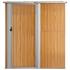 Vidaxl Vrtna kolesarska lopa rjava 180,5x97x209,5 cm pocinkano jeklo