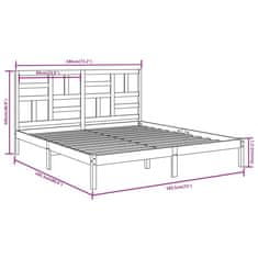 Vidaxl Posteljni okvir iz trdnega lesa 180x200 cm 6FT