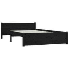 Vidaxl Posteljni okvir s predali črn 140x190 cm