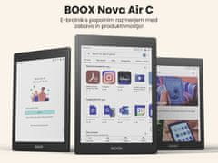 Onyx Boox Nova Air C e-bralnik, 19,81 cm, barvni zaslon, Android 11, 3GB RAM, 32GB ROM, Wi-Fi, Bluetooth 5.0, USB-C, črn