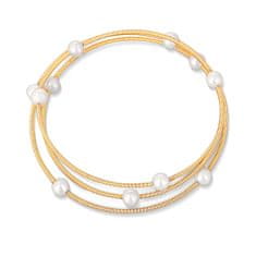 JwL Luxury Pearls Bronasta zapestnica s pravimi biseri JL0756