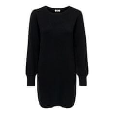 Jacqueline de Yong Ženska obleka JDYMARCO Regular Fit 15259216 Black MELANGE (Velikost L)