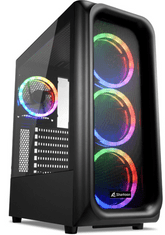 Sharkoon TK5M gaming ohišje, okno, RGB, ATX, črno (TK5M RGB)