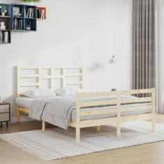 Vidaxl Posteljni okvir iz trdnega lesa 140x200 cm