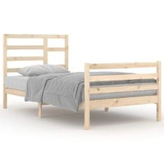 Vidaxl Posteljni okvir iz trdnega lesa 100x200 cm