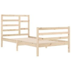 Vidaxl Posteljni okvir iz trdnega lesa 100x200 cm