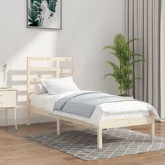 Vidaxl Posteljni okvir iz trdnega lesa 90x190 cm 3FT