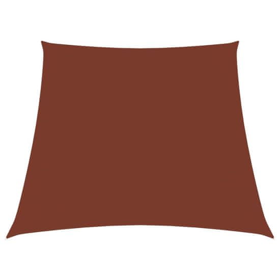 Vidaxl Senčno jadro oksford blago trapez 4/5x4 m terakota