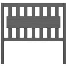 Vidaxl Posteljno vzglavje sivo 105,5x4x100 cm trdna borovina