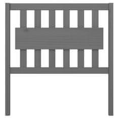 Vidaxl Posteljno vzglavje sivo 95,5x4x100 cm trdna borovina