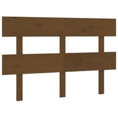 Vidaxl Posteljno vzglavje medeno rjavo 144x3x81 cm trdna borovina