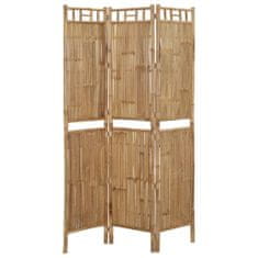 shumee Paravan 3-delni iz bambusa 120x180 cm