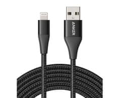 PowerLine Select kabel, USB-A na LTG, 1,8 m, črn