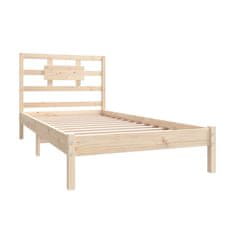 Vidaxl Posteljni okvir iz trdnega lesa 90x190 cm 3FT