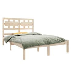 Vidaxl Posteljni okvir iz trdnega lesa 120x190 cm 4FT
