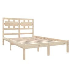 Vidaxl Posteljni okvir iz trdnega lesa 120x190 cm 4FT