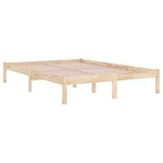 Vidaxl Posteljni okvir iz trdnega lesa 120x190 cm 4FT