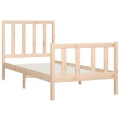 Vidaxl Posteljni okvir iz trdnega lesa 90x200 cm