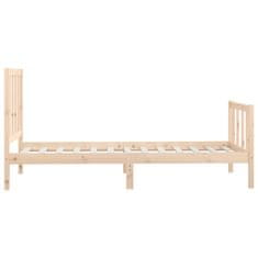Vidaxl Posteljni okvir iz trdnega lesa 90x200 cm