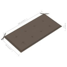 Vidaxl Blazina za vrtno klop taupe 100x50x4 cm oxford tkanina