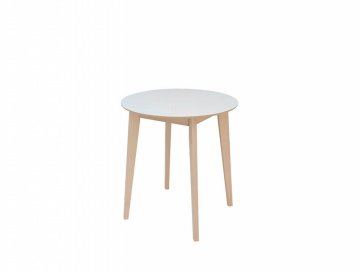 eoshop Tabela IKKA sonoma hrast/bela (okrogla) (LAM 1/TX069)