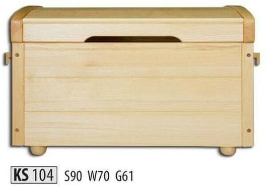 eoshop Prtljažnik KS104 iz masivnega lesa (barva lesa: oreh)