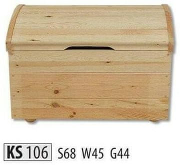 eoshop Prtljažnik KS106 iz masivnega lesa (barva lesa: bor)