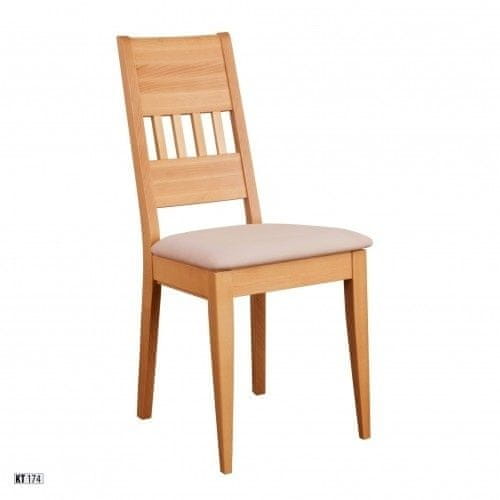 eoshop Jedilni stol KT174 iz bukovega masiva (barva lesa: Koniak, barva oblazinjenja: Sab989)