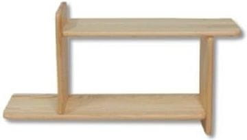 eoshop Polica PK106 iz masivnega lesa (barva lesa: Gray)