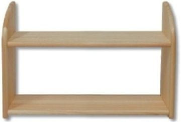 eoshop Polica PK109 iz masivnega lesa (barva lesa: oreh)
