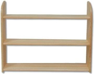 eoshop Polica PK112 iz masivnega lesa (barva lesa: oreh)