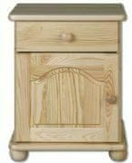 eoshop Nočna omarica SN104 iz masivnega lesa (barva lesa: oreh)