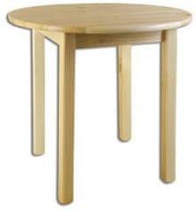 eoshop Jedilna miza ST105 premer 120 iz masivnega lesa (barva lesa: bor)