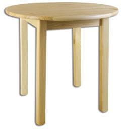 eoshop Jedilna miza ST105 premer 120 iz masivnega lesa (barva lesa: jelša)