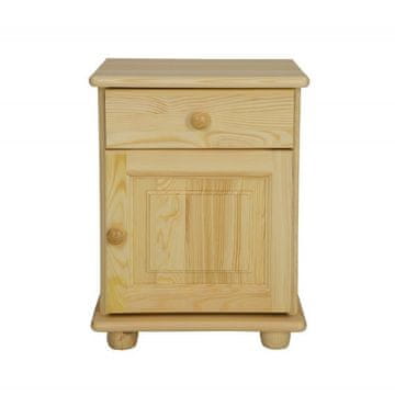 eoshop Nočna omarica SN101, 42x55x35, bor (Barva lesa: Naravno (lakirano))