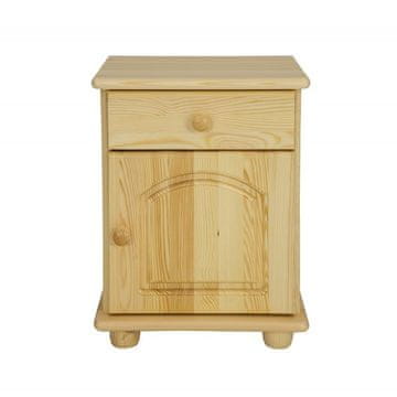 eoshop Nočna omarica SN104, 42x55x35, bor, prava (barva lesa: oreh)