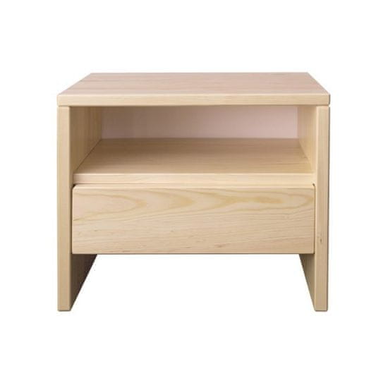 eoshop Nočna omarica SN121, 50x45x35, bor (Barva lesa: Naravno (lakirano))