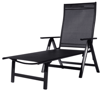 Sun Garden Vrtno nastavljivo ležalno pohištvo LONDON - aluminij, črno-antracitno