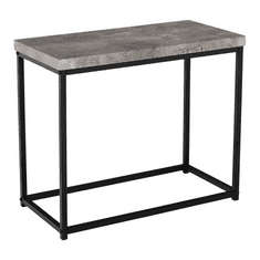 KONDELA Stranska miza, Črna / beton, RAZPIS