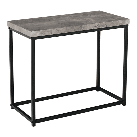 KONDELA Stranska miza, Črna / beton, RAZPIS