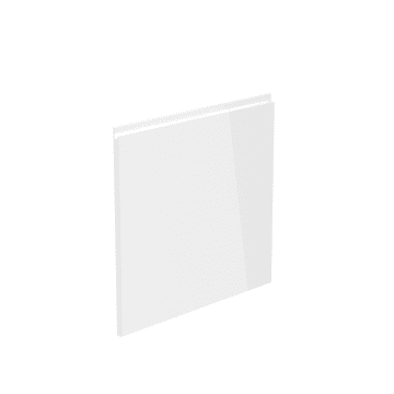 KONDELA Vrata pomivalnega stroja, beli ekstra visok sijaj HG, 59,6x57, AURORA